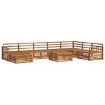 vidaXL Ensemble de canapés d'extérieur 9 Pièces Naturel