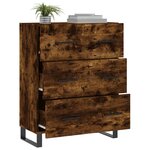 vidaXL Buffet chêne fumé 69 5x34x90 cm bois d'ingénierie