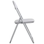 vidaXL Chaise pliante 8 pc Simili cuir Blanc et Gris 48 x 43 5 x 81 cm