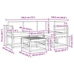 vidaXL Ensemble de canapés d'extérieur 5 pc Blanc et crème