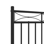vidaXL Cadre de lit métal sans matelas avec tête de lit noir 140x200cm