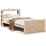 vidaXL Cadre de lit avec tête de lit sans matelas 90x200 cm