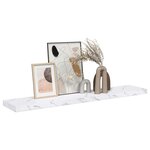 vidaXL Étagère Murale Marbre blanc 120 x 23 5 x 4 cm Bois d'ingénierie