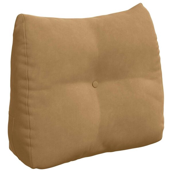 vidaXL Coussin de Dos Marron 60 x 24 x 50 cm Velours