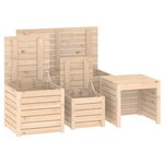vidaXL Ensemble de boîtes de jardin 4 Pièces bois de pin massif