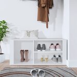 vidaXL Armoire à chaussures Blanc 100x35x45 cm Bois d'ingénierie