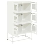 vidaXL Buffet haut blanc 68x39x123 cm acier