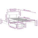 vidaXL Cadre de lit sans matelas blanc 90x200 cm bois de pin massif