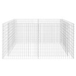 vidaXL Lit surélevé à gabion Acier 180 x 90 x 100 cm Argenté