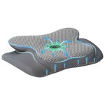vidaXL Coussin pour le cou Gris 58 x 38 x 12 cm Polyester