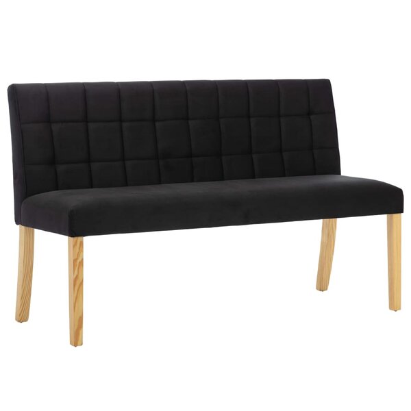 vidaXL Banc 140 cm Noir Velours