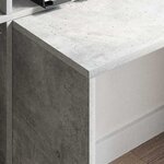 vidaXL Bureau Gris béton 138.5 x 55 x 143 cm Bois d'ingénierie