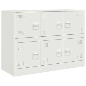 vidaXL Buffet blanc 99x39x73 cm acier