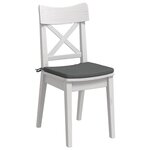 vidaXL Coussins de siège 4 Pièces Gris foncé 40 x 40 x 3 cm tissu