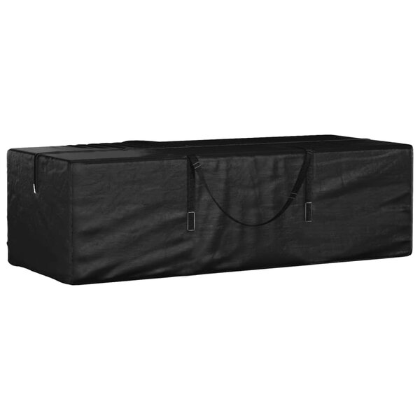 vidaXL Sac de rangement pour coussins de jardin noir 135x40x55 cm PE
