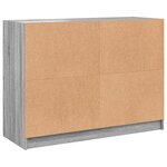 vidaXL Buffet sonoma gris 102x37x75 5 cm bois d'ingénierie