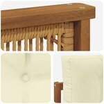 vidaXL Sofa de milieu extérieur Bois d'Acacia Massif Naturel