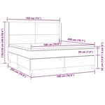 vidaXL Sommier à lattes de lit matelas et LED Vert foncé 180x200 cm