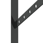 vidaXL Supports d'étagères 4 Pièces 23 5x2 5x15 5cm noir acier inoxydable