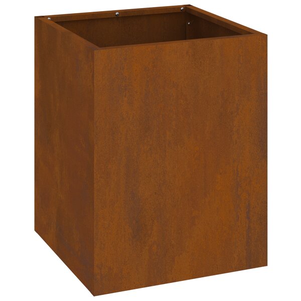 vidaXL Cache-pot de jardin Rouillé 50 x 32 x 40 cm Acier corten