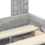 vidaXL Cadre de lit Gris Sonoma 200 x 200 cm Pin massif