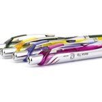 Stylo roller encre gel rétractable energel bl77 pointe 0 7 mm lilas pentel