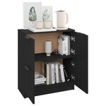 vidaXL Buffet noir 60x30x70 cm bois d'ingénierie