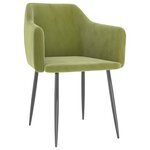 vidaXL Chaises à manger lot de 2 Vert clair Velours