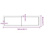 vidaXL Dessus de table bois massif traité bordure assortie