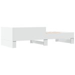 vidaXL Cadre de lit sans matelas blanc 75x190 cm bois d'ingénierie