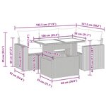 vidaXL Salon de jardin avec coussins 5 Pièces beige résine tressée