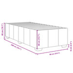 vidaXL Cadre de lit sans matelas bleu 90x200 cm tissu