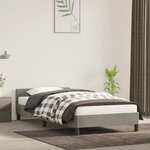 vidaXL Cadre de lit avec tête de lit Gris clair 80x200 cm Velours