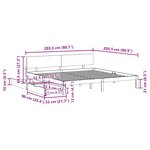 vidaXL Cadre de lit avec tiroirs sans matelas 200x200 cm