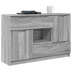 vidaXL Buffet Gris Sonoma 100 x 30 x 65 6 Bois d'ingénierie
