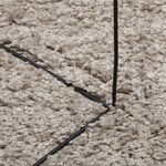 vidaXL Tapis shaggy PAMPLONA poils longs moderne beige Ø 100 cm