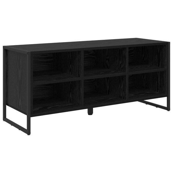 vidaXL Cabinet à chaussures avec stockage Chêne noir 60 x 35 x 44 cm