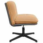 vidaXL Chaise pivotante de bureau beige bouclé comme de la laine tissu