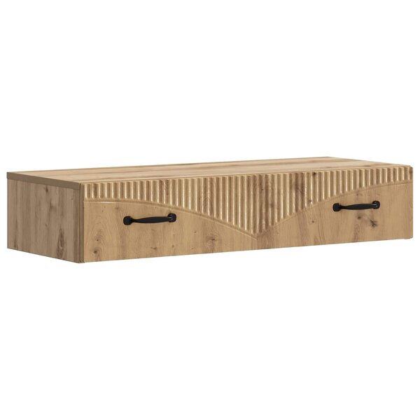 vidaXL Table d'appoint murale Chêne artisanal 87 5 x 34 5 x 17 cm