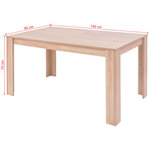 vidaXL Table et chaises 7 Pièces Cuir synthétique Chêne Marron