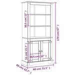 vidaXL Placard Gamme Corona Pin mexicain 80x40x170 cm