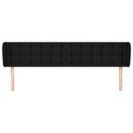 vidaXL Tête de lit avec oreilles Noir 203x23x78/88 cm Tissu