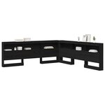 vidaXL Tête de lit de rangement Chêne noir 200 cm Bois d'ingénierie