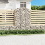 vidaXL Panier de gabions arqué 150x30x220/240 cm Fer galvanisé