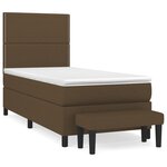 vidaXL Sommier à lattes de lit avec matelas Marron foncé 90x190 cm