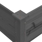 vidaXL Lit surélevé de jardin gris 120x120x56 cm bois massif de sapin