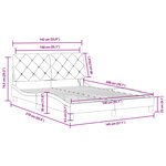 vidaXL Cadre de lit avec LED sans matelas gris clair 140x200cm velours