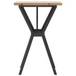 vidaXL Table à manger cadre en Y 50x50x75 5cm bois de pin massif acier