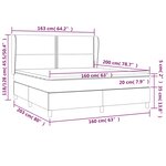 vidaXL Sommier à lattes de lit avec matelas Crème 160x200 cm Tissu