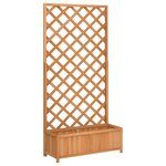 vidaXL Jardinière avec treillis marron bois massif de sapin